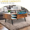 FDW Modern Minimalist Lift-Top Coffee Table with Hidden Storage and Open Shelves Perfect Center Table - 2 of 4