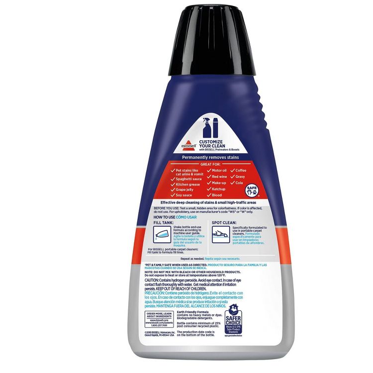 BISSELL Professional Spot & Stain + Oxy Formula - Portable Cleaners- 2038: Carpet & Upholstery Cleaner Solution, 32 oz, 2 of 2
