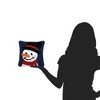 C&F Home 8" x 8" Christmas Winter Snowman Wishes Snowman Face on Black Background Small Petite Accent Hooked Pillow - 4 of 4