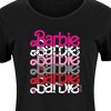Women's - Barbie - Stacked Barbie Vday Graphic T-shirt Dress - 2 of 4