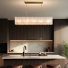 54" 10-Lights Drum Alabaster Rectangle Kitchen Island Chandelier - 4 of 4