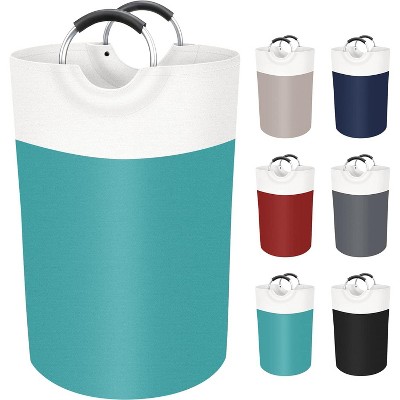 90L Laundry Basket, Freestanding Laundry Hamper, Collapsible Dirty Clothes Hamper, Waterproof Fabric with Foam Protected Aluminum for College