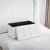 30" Storage Ottoman Bench, Ottoman with Storage, Leather Storage Bench, Hold up to 660lb for Living Room - 2 of 4