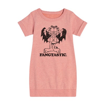 - Garfield - Fangtastic Graphic Short Sleeve Fleece Dress