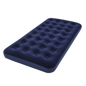 Bestway: Flocked Air Mattress Twin, Blue - 1 of 4