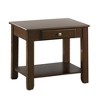 22" Wooden Contemporary End Table with Drawer, Shelf and Chrome Knobs for Living Room - 2 of 4