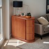 Hommoo 3-Drawer Wooden Narrow End Table - 4 of 4