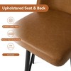 Dyonery Counter Height Bar Stools Set of 2/3,26" Height Upholstered Swivel Bar Stools with Back and with Footrest,Bar Stools for Kitchen Stool Chairs - 4 of 4