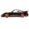 2007 Porsche 911 GT3 RS Black with Orange Stripes 1/18 Diecast Model Car by Minichamps - 2 of 3