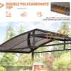 EAGLE PEAK 8x5 ft Grill Gazebo, Steel Frame Outdoor BBQ Cover, Double-Tier Polycarbonate Barbecue Canopy with Shelves - 4 of 4