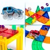 PICASSO-TILES 80pcs Race Track Magnetic Tiles, Building Blocks with 2 Racing Toy Cars included for Kids - 4 of 4