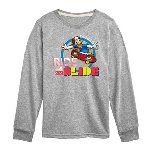 Boys' - Disney - Donald Duck Skater Ride & Slide Long Sleeve Graphic T-Shirt - 1 of 4