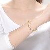 Guili 14K Gold Plated Flower Bloom Bracelet with Clear Cubic Zirconia Offers Delicate Sparkle and Floral Charm for a Graceful, Feminine Look - 2 of 2