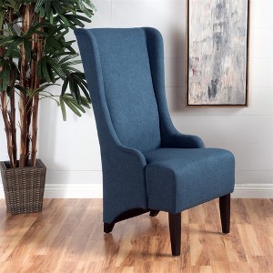 Dining Chair, Upholstered Back Rest Seat Accent Chair With Birch Wood Legs, Leisure Chair For Restaurants Living Rooms - 1 of 4