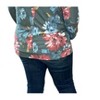 Women's Floral Cowlneck Hoodie - honeyme - 2 of 3