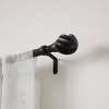 42"-120" Umbra Helix Curtain Rod Matte Black: Adjustable Steel Window Rod, Single, 22lb Capacity, 5-Year Warranty - 3 of 4