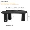 Cloud Coffee Table,Cream Style Irregular Coffee Table With 3 Sturdy Legs,Center Table With Round Edge,Coffee Table For Living Room-Cuddlewood - 4 of 4