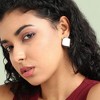 SOHI Women's California Gold Folded Square Stud Earrings - 3 of 4