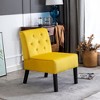 PAGED 2 Piece Velvet Armless Accent Chairs,Armless Chair with Button Tufted Back,Comfy Chairs for Living Room,Bedroom - 2 of 4