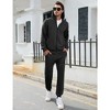 Men's Tracksuits 2 Piece Hooded Athletic Sweatsuit Zip Jogging Sportsuits Black L - 2 of 4