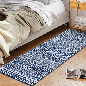 Machine Washable Moroccan Geometric Floor Mat - 1 of 4