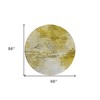 Gold Beige And Wheat Abstract Washable Indoor Outdoor Area Rug - 3 of 4