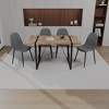 NicBex Dining Table Set for 4 Modern Dining Table with Wooden Tabletop, Geometric Legs and 4 Suede Chairs for Kitchen - 4 of 4