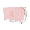 Unique Bargains Corduroy Rectangular Letter Makeup Bag Pink 1 Pc - 2 of 4