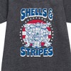 - Teenage Mutant Ninja Turtles - Shells And Stripes Graphic Short Sleeve Fleece Dress - 2 of 3