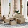 vidaXL Garden Sofa Set Beige, Cream - 2 of 4
