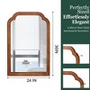 ChicFurnit Decorative Wall Mirror Solid Wood Frame with Rounded Corners for Bedroom Bathroom Living Room, Brown, 38.7"*26.8"*1.7" - 3 of 4