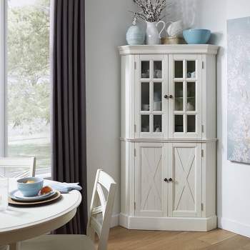Seaside Lodge Corner Cabinet White - Home Styles