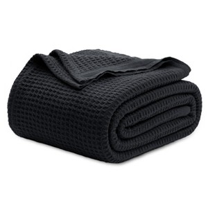 Bedsure | Waffle Weave 100% Cotton Solid Blanket For All Season, Breathable and Soft, Waffle Weave Blanket for Summer Spring, Bed Blanket, Best Gift - 1 of 4