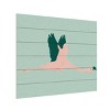 Trademark Fine Art Annie Warren Sherbet Flamingos Ii Wood Slat Art - 2 of 4