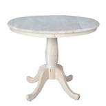 36" Round Top Pedestal Table Unfinished - International Concepts