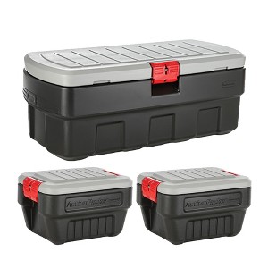 Rubbermaid Black Action Packer Lockable Latch Indoor and Outdoor Storage Box Container for Home, Garage, Backyard - 1 of 4