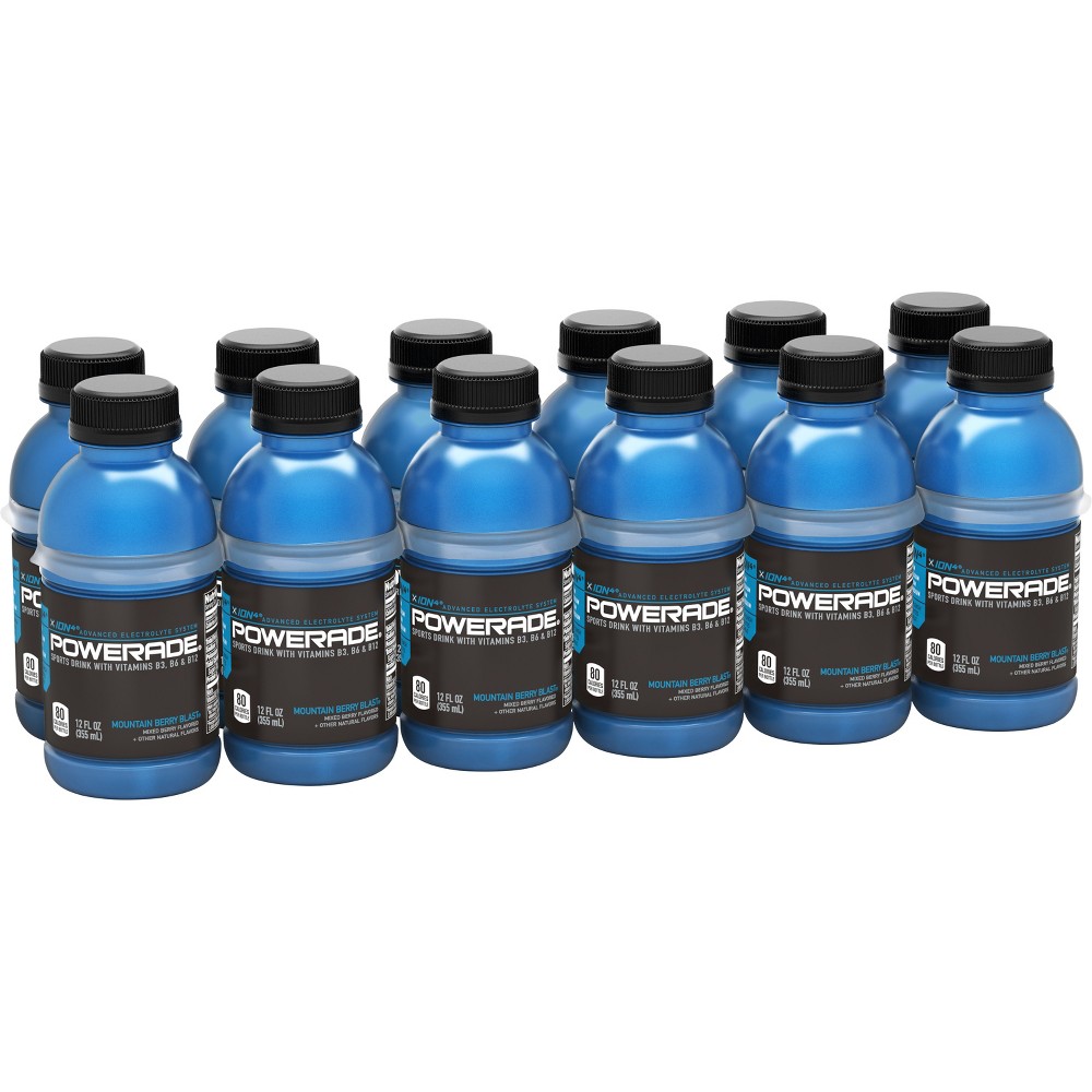 UPC 049000069150 product image for Powerade ION4 Mountain Berry Blast Sports Drink - 12pk/12 fl oz Bottles | upcitemdb.com