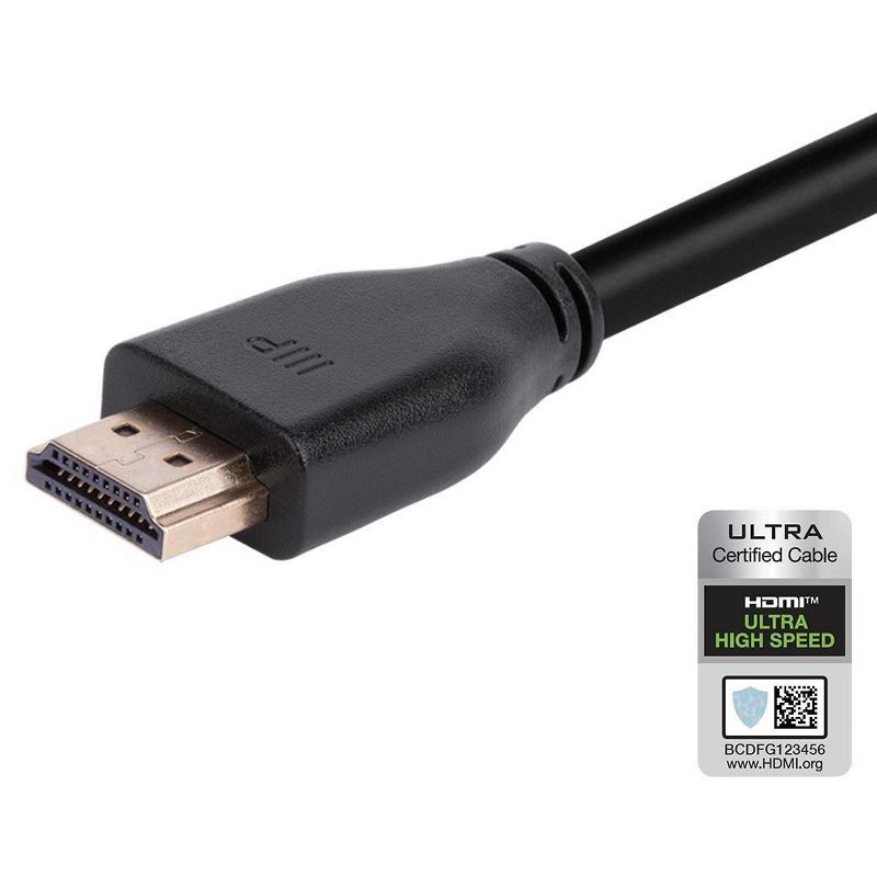 Monoprice 8K HDMI 2.1 Cable - 6 Feet - Black | Ultra High Speed, 48Gbps, Compatible with Sony PS5 / Microsoft / Xbox Series X & Series S and More, 3 of 7