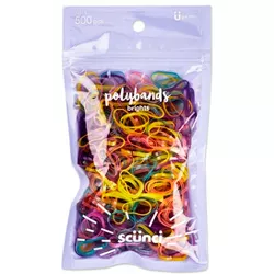 scunci Medium Size Polybands In Re-Sealable Bag - 500ct