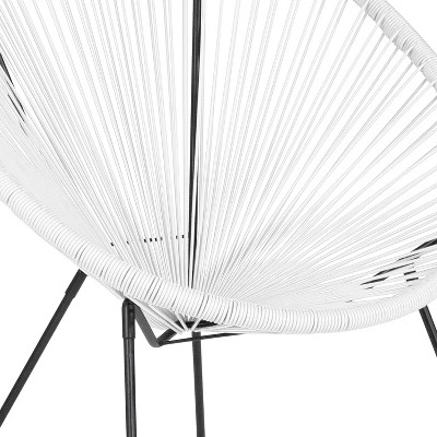 Valencia Oval Comfort Series White Papasan Lounge Chair