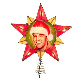 Kurt Adler 10-Light 10.5 inch Elvis Capiz Star Treetop - 1 of 4