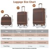 Gulches 3-Piece Hardshell Luggage Set - Lightweight Spinner Suitcases with TSA Lock - Brown - 20" & 28" - 3 of 4