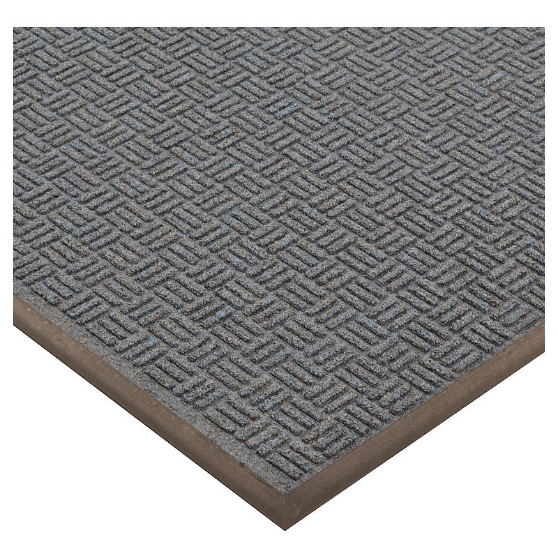3&#39;x4&#39; Solid Doormat Blue/Black - HomeTrax, 4 of 5