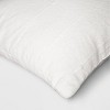 Textural Solid Square Throw Pillow Ivory - Threshold™: Cotton Weave, Indoor Decorative Cushion, No Closure - 4 of 4