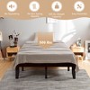 Costway Full Size Wood Bed Frame & 10'' Foam Mattress Set CertiPUR-US Certified Natural/Espresso - 4 of 4