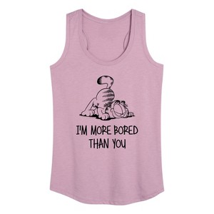 Women's - Garfield - More Bored Than You Graphic Racerback Tank - 1 of 4