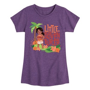Girls' - Moana - Simea Little Adventurer Fitted Short Sleeve Graphic T-Shirt - 1 of 4