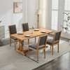 Okak French Country Dining Chairs Set of 2, Kitchen Side Chairs Exquisitely Carved Solid Wood Frame with Square Upholstered Back - 4 of 4