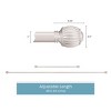 Lavish Home Curtain Rod Decorative Striped Cone Finials & Hardware- For Home Decor in Bedroom, Living Room & Kitchen- 48-84-Inch - 2 of 4