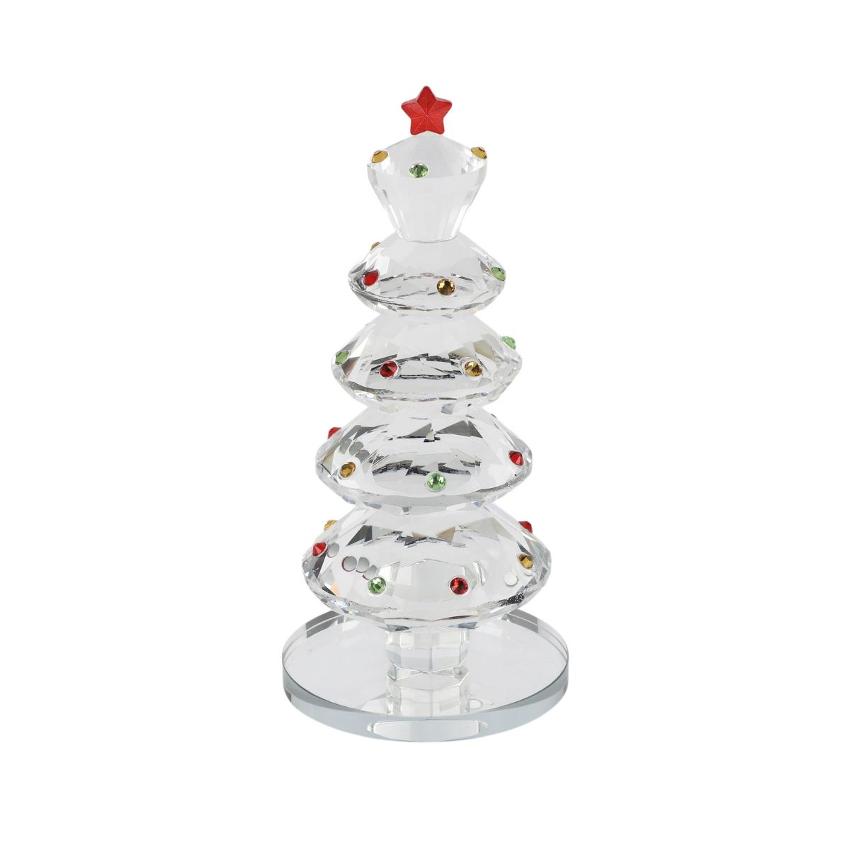 Saro Lifestyle Crystal Christmas Tree Figurine - Decorative Holiday Tabletop Accent with Gem Detail - thumbnail 6